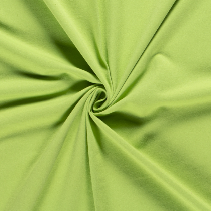 Tissu jersey French terry coloris vert citron - oeko tex