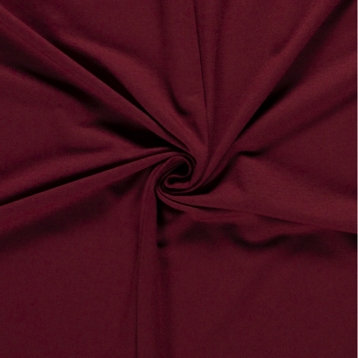 Tissu jersey French terry coloris Bordeaux - oeko tex