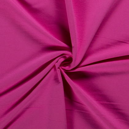 Tissu jersey French terry coloris rose - oeko tex