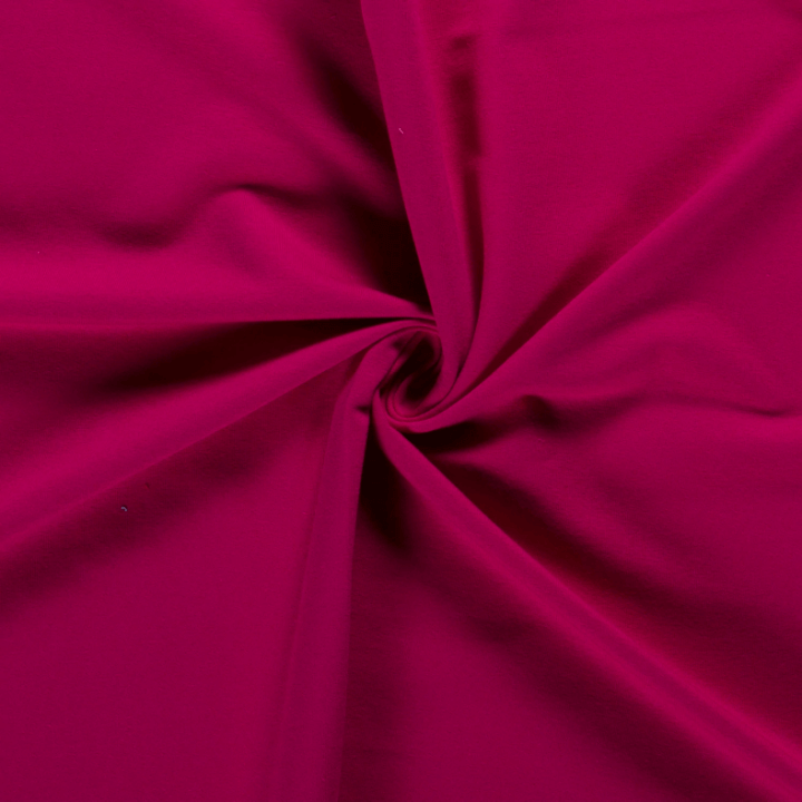 Tissu jersey French terry coloris rose fuchsia - oeko tex