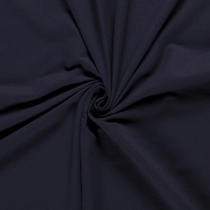 Tissu jersey French terry coloris bleu marine - oeko tex