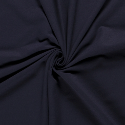 Tissu jersey French terry coloris bleu marine - oeko tex