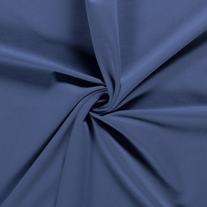 Tissu jersey French terry coloris bleu indigo - oeko tex