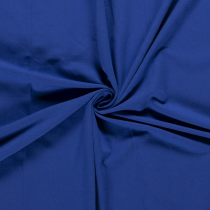 Tissu jersey French terry coloris bleu cobalt - oeko tex