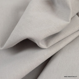 Tissu cretonne coton gris - Oeko tex