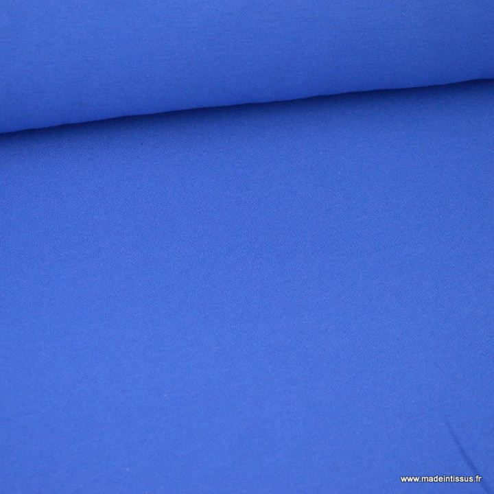 Tissu jersey maille polo bleu royal - oeko tex