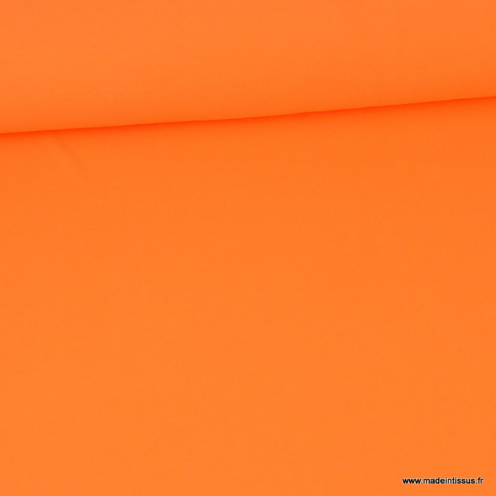 Tissu jersey maille polo orange - oeko tex