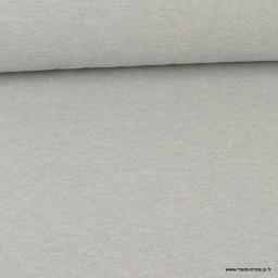 Tissu jersey maille polo gris chiné - oeko tex