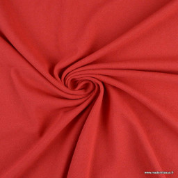 Tissu jersey maille polo rouge Hermes - oeko tex