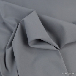 Tissu maille double stretch haut de gamme gris galene