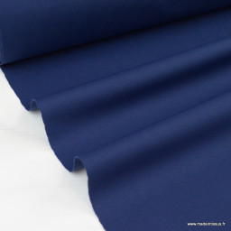 Tissu maille double stretch haut de gamme bleu foncé