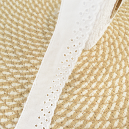 Broderie Anglaise blanche Florentine - 30mm