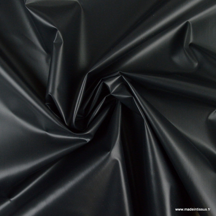Tissu étanche respirant enduit haute performance noir