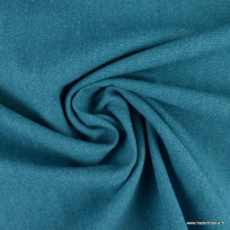 Toile lourde Vercors aspect rustique coloris bleu océan