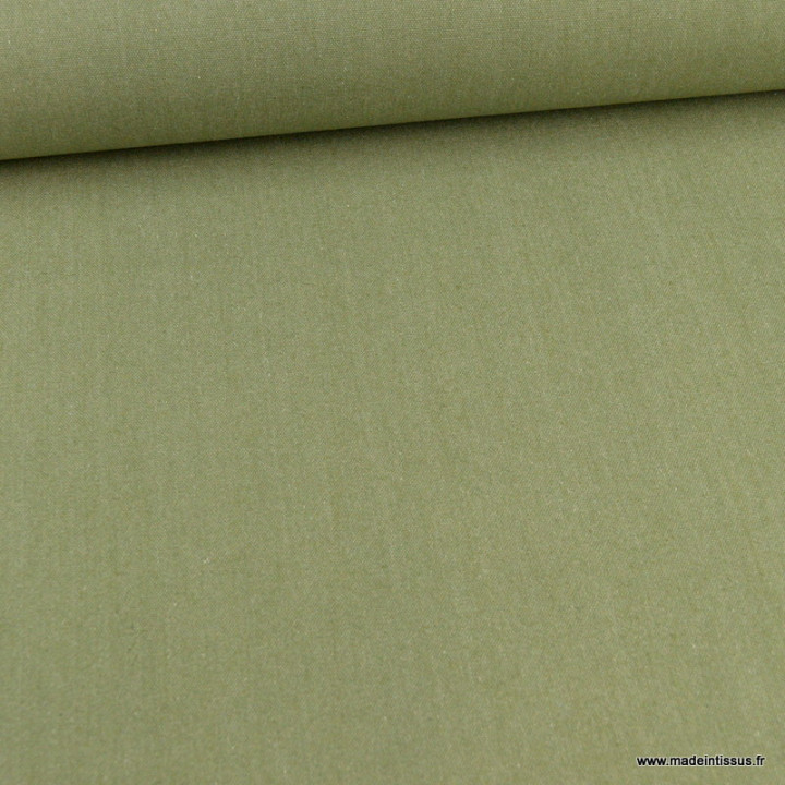 Toile lourde Vercors aspect rustique coloris vert kaki