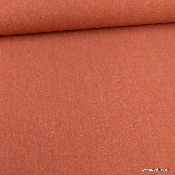 Toile lourde Vercors aspect rustique coloris Terracotta