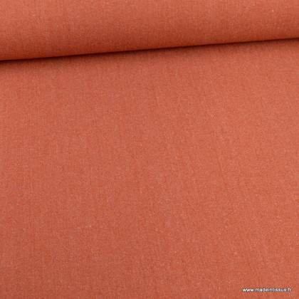Toile lourde Vercors aspect rustique coloris Terracotta