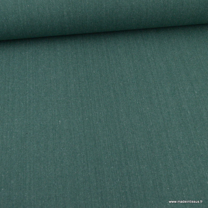 Toile lourde Vercors aspect rustique coloris vert sapin