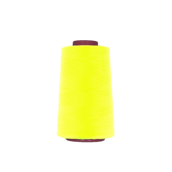 Cône de fil à coudre 100% polyester jaune fluo - 5000 yards (4573m)