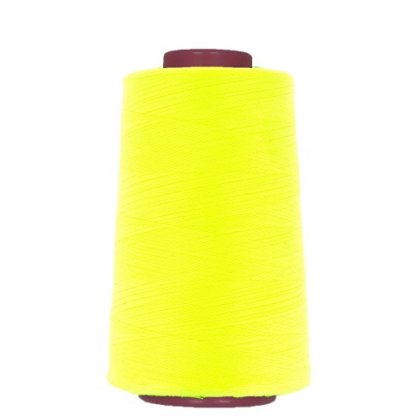 Cône de fil à coudre 100% polyester jaune fluo - 5000 yards (4573m)