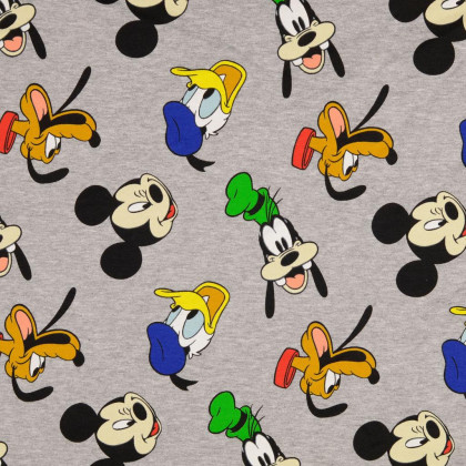 Tissu Disney jersey French terry motifs Plutot et Mickey - oeko tex