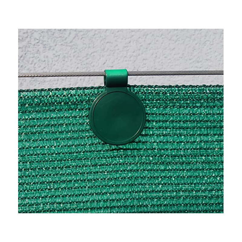 Clips de fixation pour brise vue vert, tous type de grillage x10.