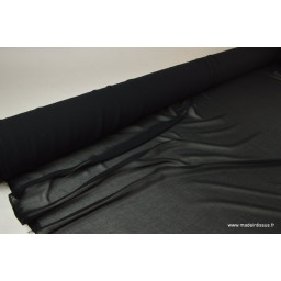 Tissu Mousseline coloris noir x50cm