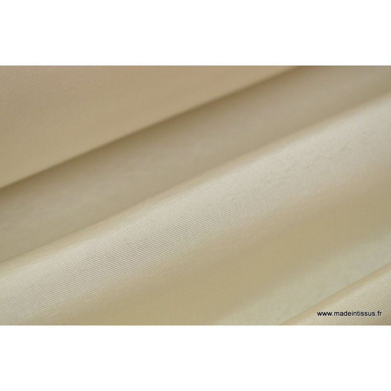 Tissu Taffetas Motif Baroque Crème - Largeur 125 Cm - Vente Au Mètre - Neuf - Fabrication Française