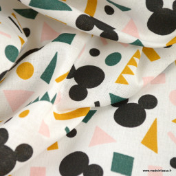 Tissu Disney en coton motif Mickey graphique - Oeko tex