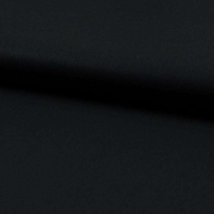 Tissu Popeline en coton Bio & oeko tex uni noir