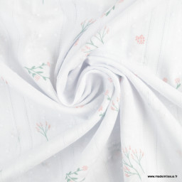 Plumetis à fleurs collection "Birth Flowers" - Katia Fabrics