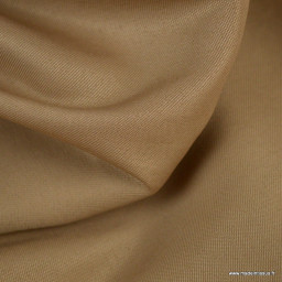 Tissu polyester sergine beige pour robe de mariée et cocktail
