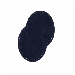 Renforts thermocollants en daim 8 x 10.5cm - Bleu marine