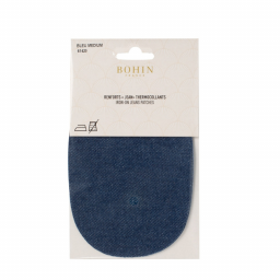 Renforts thermocollants en jean 10 x 15cm - Bleu médium