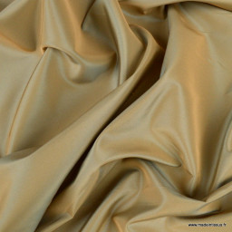 Tissu Taffetas changeant polyester beige turquoise