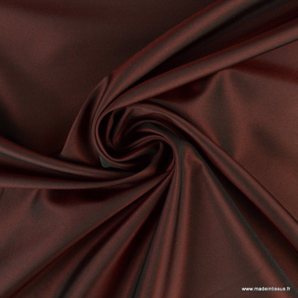 Tissu Taffetas changeant polyester noir bordeaux