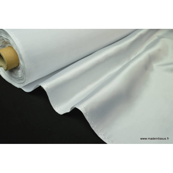 Satin doupion duchesse polyester blanc x50cm