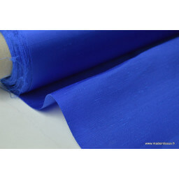 Satin doupion duchesse polyester bleu royal x50cm