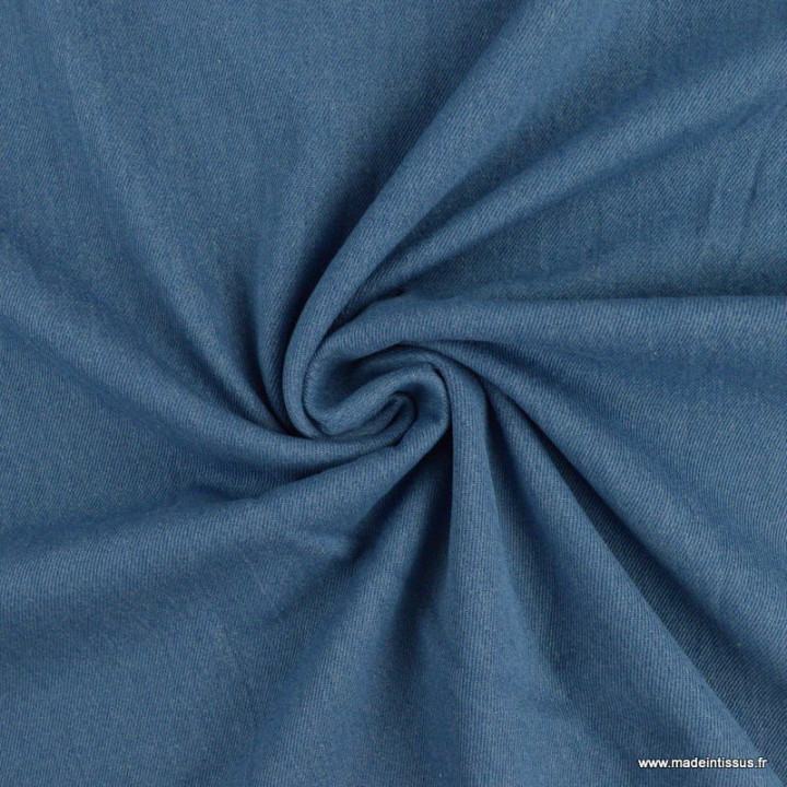 Tissu jean coton bleu
