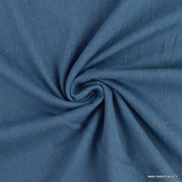 Tissu jean coton bleu
