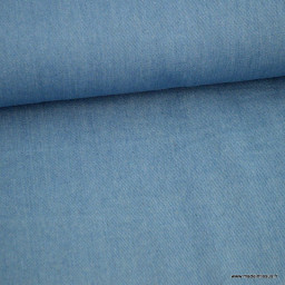 Tissu jean coton bleu clair