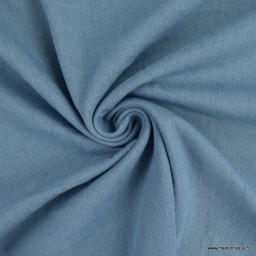 Tissu jean coton bleu clair