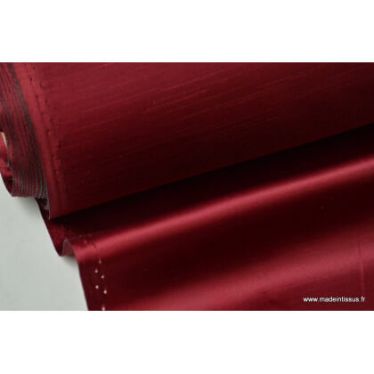 Satin doupion duchesse polyester bordeaux x50cm