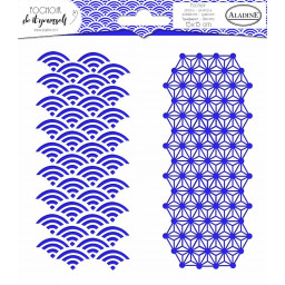 Pochoir textile Aladine : formes géométrique Japonais