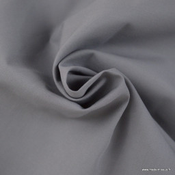 Toile à draps percale grande largeur coton gris easy care