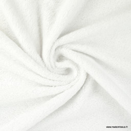 Tissu éponge Bio blanc Florence - oeko tex