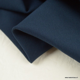 Tissu Jersey milano uni coloris bleu marine - Oeko tex