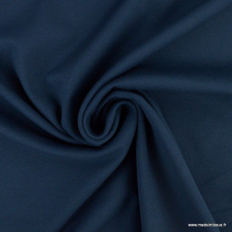 Tissu Jersey milano uni coloris bleu marine - Oeko tex
