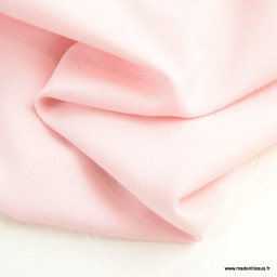 Tissu Jersey milano uni coloris rose - Oeko tex