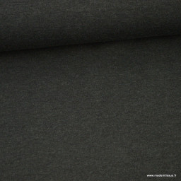 Tissu Jersey milano uni coloris gris foncé - Oeko tex